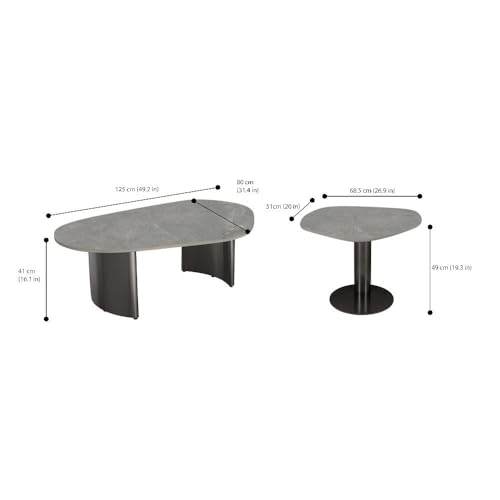 Image of Wakefit Center Table | 1 Yr Warranty | Coffee Table for Living Room Wooden, Tea Table for Living Room Wooden, Sofa Table, Free Installation from Brand, Modern Multi-Functional & Wobble-Free(Mocca)