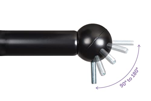 Ivilon Bay Window Curtain Rod Corner Connector - For Rods Of 5/8 To 1-1/8 Inch - Warm Gold #TOP2