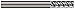 Micro 100 ARMM-040-5 Square End Mill, 4 mm Cutter Dia, 15 mm LOC, 5 Fl, 6 mm Shank Dia, 57 mm OAL, Uncoated