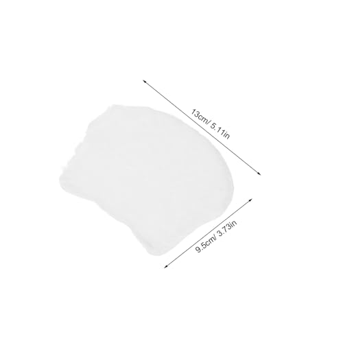 Tapis miniature peluche blanche ORFOFE | Finition douce et élégance pour diorama - 2
