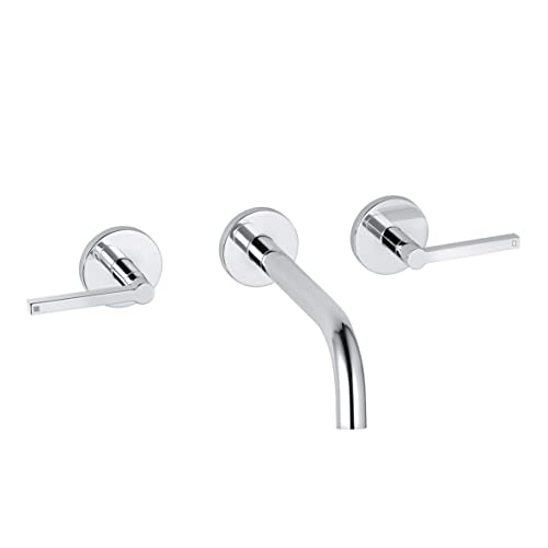 Kludi Robinet d'évier de cuisine à montage mural avec bec fixe Nova Fonte Puristic-201440515 Gris