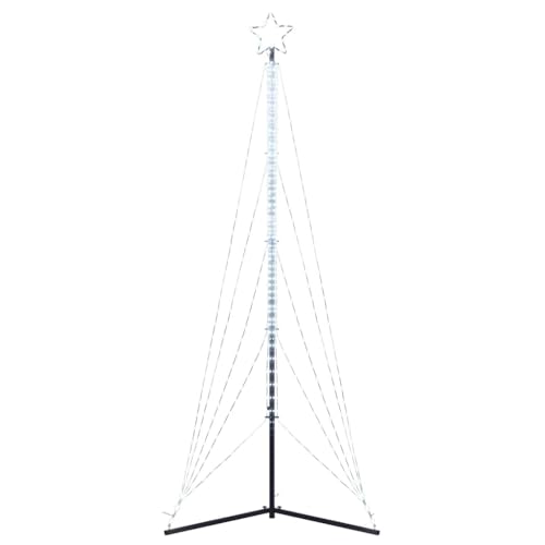 Sapin de Noël blanc froid 300cm avec support stable