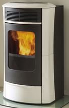termoestufa Pellet führendes idrosally 14 kW Keramik weiß creme
