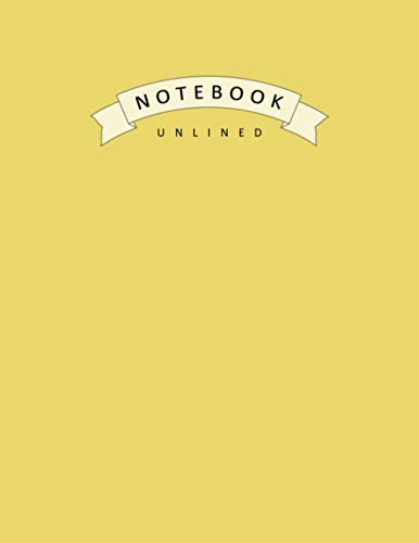 Yellow Notebook Unlined - Arylide Yellow: Softcover, Plain, Unruled Notebook Journal - Large (Letter Size) image 2