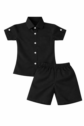 Image of Boys Shirt & Shorts Co-ord Set Kids Regular Wear Clothes Outfit