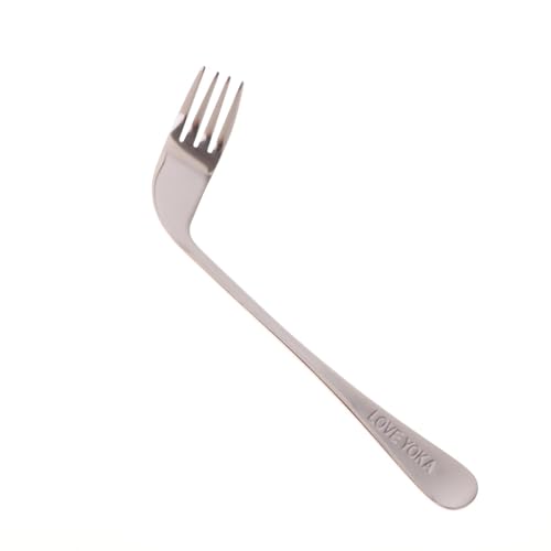 Adaptive Utensils abgewinkeltes Besteck, adaptive Gabeln und Löffel, Edelstahl, abgewinkelte Gabel und Löffel, Selbstfütterung, Esshilfe-Werkzeuge...