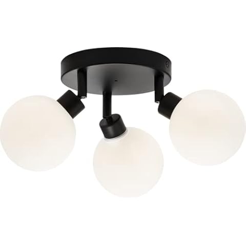 Knightsbridge Modern Triple Spotlight with Glass Cover