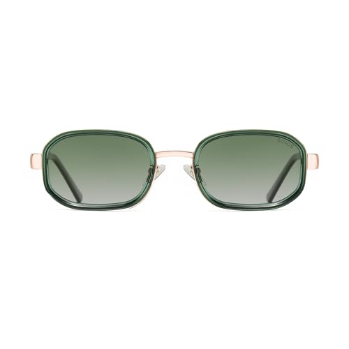 Image of SOJOS Trendy Rectangle Polarized Sunglasses for Women Men,Retro Square Shades Chic Sun Glasses SJ1291