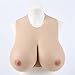 Générique Formes Seins Silicone Plastron Dos Nu Portable Faux Seins Silicone Renforceur Faux Seins pour Prothèse Mastectomie Costume Transgenre Mastectomie Crossdresser (Color : Natural, Size : G)