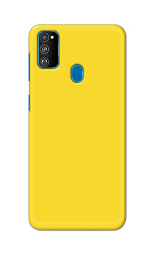 Image of Printed Hard Back Cover Case for Samsung Galaxy M30s Back Cover (Plain Yellow) -1803