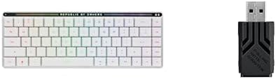 ASUS ROG Falchion RX Low Profile 65% Wireless Gaming Keyboard White + ROG 8000Hz Polling Rate Booster Bundle