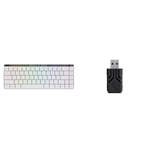 Image of ASUS ROG Falchion RX Low Profile 65% Wireless Gaming Keyboard (White) + ROG 8000Hz Polling Rate Booster Bundle