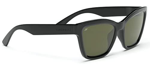 Serengeti Unisex ROLLA Sunglasses, Shiny Black, M
