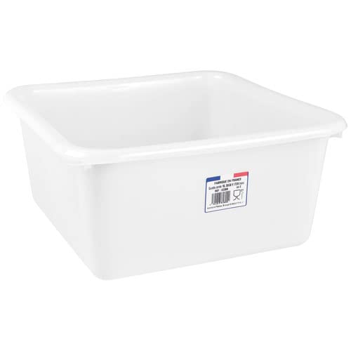 Cuvette carrée 38cm 15l Blanc Alimentaire