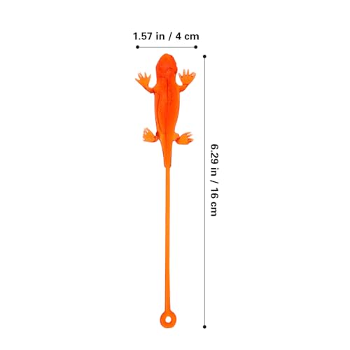 Abaodam 5 Peças Brinquedos De Lagartos Super Elásticos Brinquedos De Lagarto De Borracha Realista Co