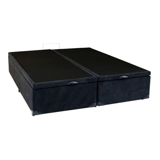 Cama Box Baú Queen Bipartido Blindado Suede Preto Com Pistão A Gás