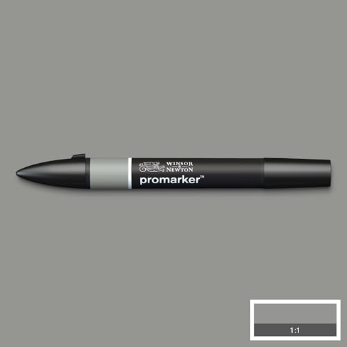Image of Winsor & Newton Promarker, Alcohol Based Markers, Ice Grey 4 (IG4), Double Tipped Drawing Marker Set for Artists, Graphic Designers, Illustrators - Chisel & Fine Twin Tip, Streak Free Coverage