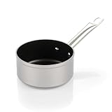 Tescoma Stielkasserolle Kochtopf mit Griff GrandCHEF+, Durchmesser 16 cm, mit hochwertiger Antihaftbeschichtung, induktionsgeeignet, spülmaschinenfest