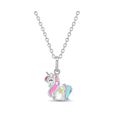 925 Sterling Silver Unicorn Pendant Necklace for Girls Cover