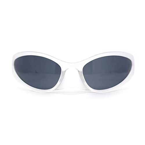 Super Unique Trendy 90s Sport Style Wrap Around Plastic Sunglasses