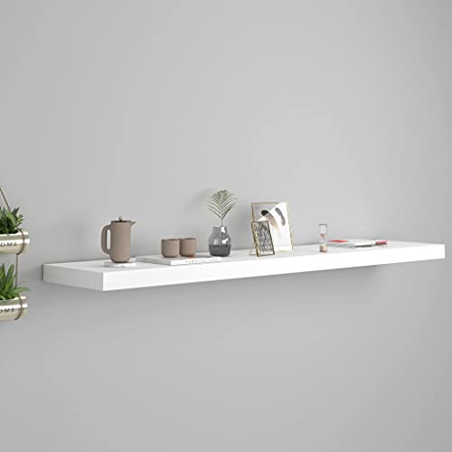 Genérico Estante Flotante de Pared MDF Blanco 120x23,5x3,8 cm,Estantes y estanterías-323820