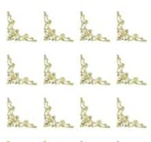 160 Pcs Metal Book Corner Protector Box Book Scrapbook Album Corner Decorative Protector Cover, Menus Album Corner Decorative Protector Cover for Box Gifts (Yellow)