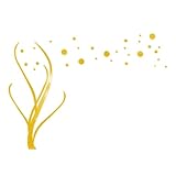 Kivivaka Set di adesivi da parete 3D in acrilico, motivo floreale, decorazione per la casa, soggiorno, camera da letto e parete TV, rimovibile, altezza 100 cm