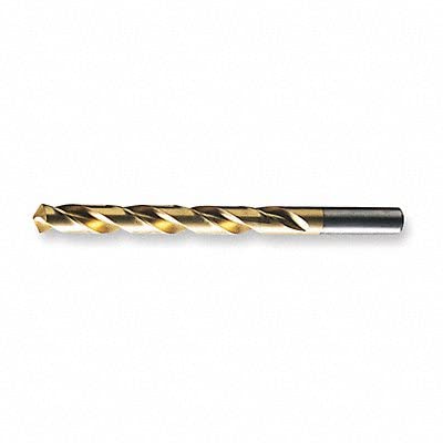 Chicago Latrobe 23/64" Dia. 4-7/8" OAL TiN Coated High Speed Steel Jobber Length Drill