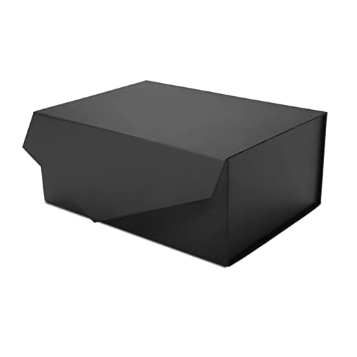 JINGUAN Black Gift Box with Lid for Present, Magnetic Closure Rectangle Collapsible Gift Box, Groomsman Proposal Box, Wedding, Birthday Gift Packging (9x6.5x3.8 Inches)