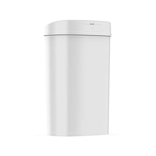 Mainstay Motion Sensor Trash Can, 13.2 Gallon, White Stainless Steel