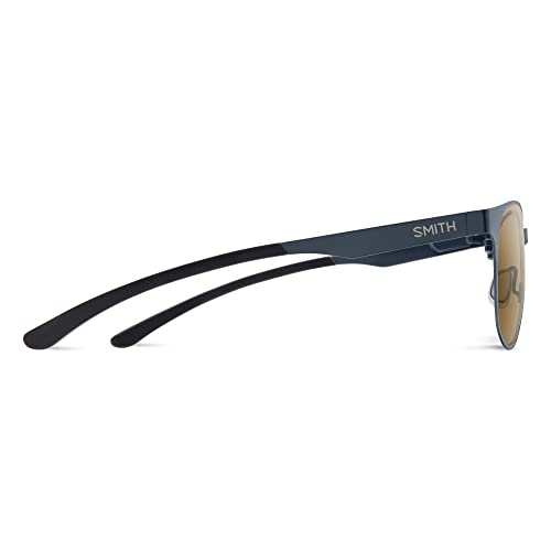 Image of SMITH Eastbank Metal Sunglasses - Performance Sports Sunglasses for Cycling, Running, Baseball, Golf - for Men & Women - French Navy + ChromaPop Polarized Brown