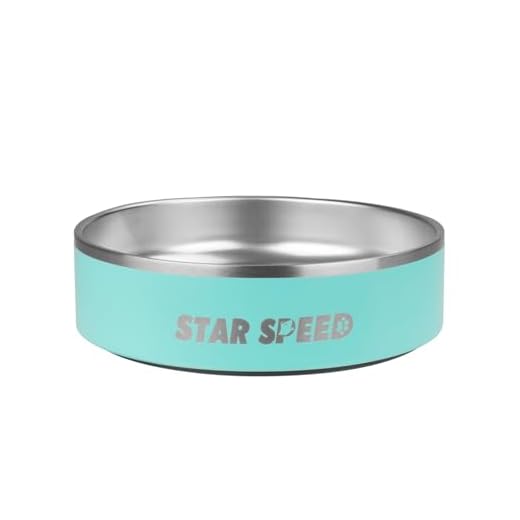 StarSpeed 24oz Stainless Steel Dog Bowls with Rubber Bottom Non-Slip Double Wall Metal Outdoor Dog Food and Water Bowls Weighted Insulated Pet Feeding Bowl for Small,Medium Sized Dogs or Cats