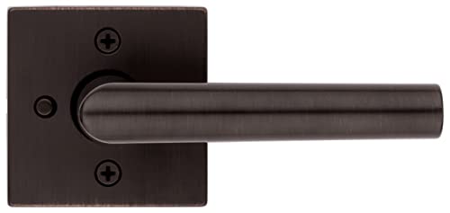Kwikset 730Milsqt-514 Milan Lever With Square Rose Privacy Door Lock With 6Al Latch And Rcs Strike Iron Black Finish #TOP1