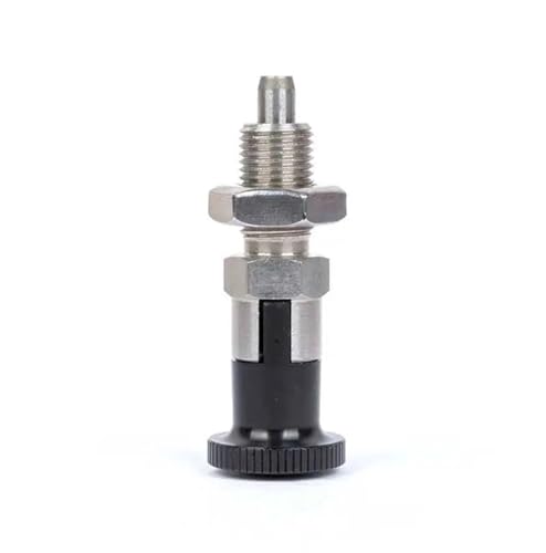 Indexing Plunger ,Fine Thread ,Aluminum Knob,Stainless Steel & Carbon Steel ,Return & Rest Type(VCN210-CNK(-T Black,M10L (1pcs)
