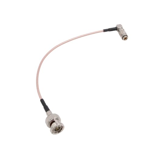 HangTon DIN 1.0/2.3 to BNC 3G SDI Cable for Blackmagic Camera Video Assist Monitor Hyperdeck Shuttle 75 ohm (30cm, Right Angle DIN 1.0/2.3 to Male BNC RG179)