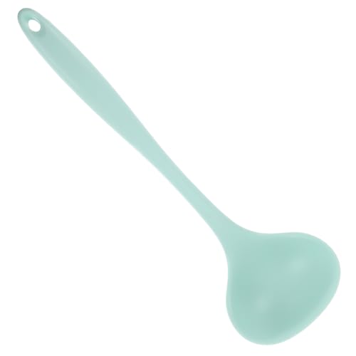 BRIGHTFUFU Large Silicone Soup Ladle Heat Resistant Serving Spoon with Streamlined Handle for Home Kitchen Restaurant Use Stylish Kitchen Tool for Soup Porridge Rice