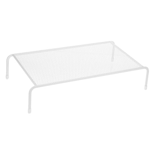 MAJORMENCH Soporte Ordenador Elevador Escritorio de Hierro una Sola Capa para Monitor Ordenador Portátil con Base Ergonómica y Almacenamiento Adicional