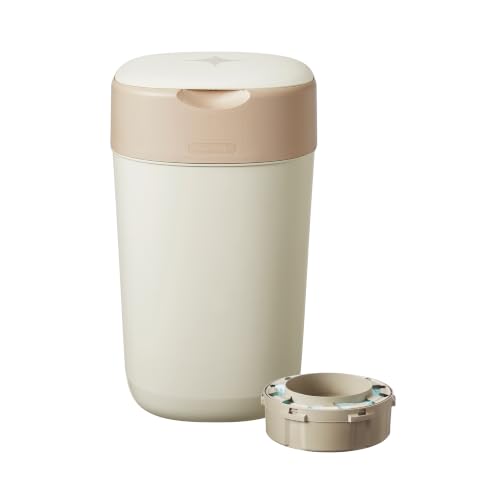 Tommee Tippee Twist & Click Windeleimer, 1x 10,5-m-Nachfüllkassette, Cremeweiß – Ansicht 2