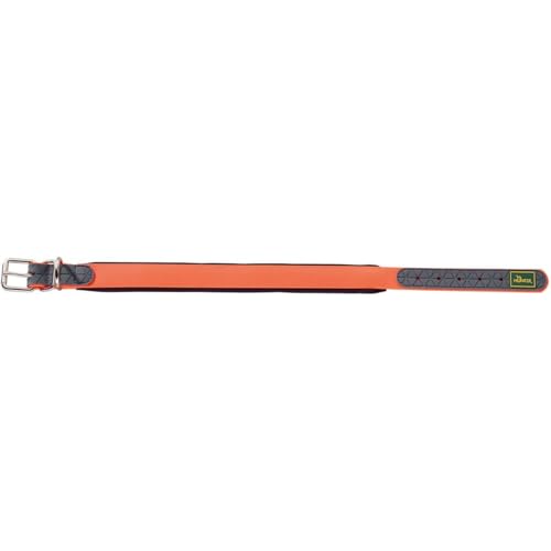 HUNTER Hundehalsband CONVENIENCE COMFORT, Farbe: neonorange, Mit Neopren-Polsterung, witterungsbeständig, pflegeleicht, ideal für Sport & Freizeit, Größe: 50