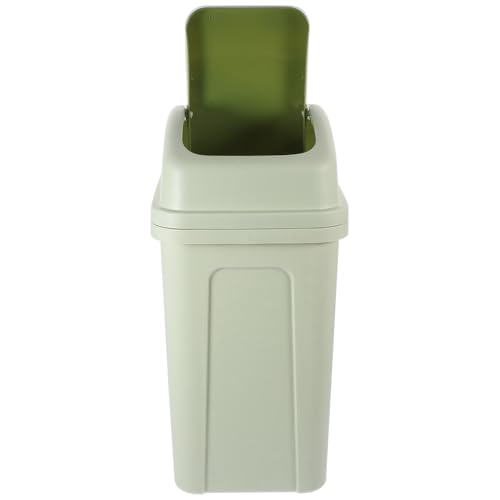Caneca de basura rectangular con tapa oscilante 10 gal