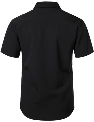 Image of JEMITOP Mens Stretch Wrinkle Free Texture Shirts