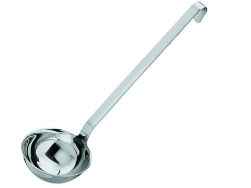 RÖSLE Haken Schöpflöffel, Hochwertige Schöpfkelle mit Hakengriff, Edelstahl 18/10, 6 cm, spülmaschinengeeignet, Silber – Ansicht 3