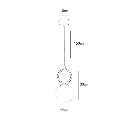 Lámpara de techo dorada para comedor moderna con tulipa de cristal 4