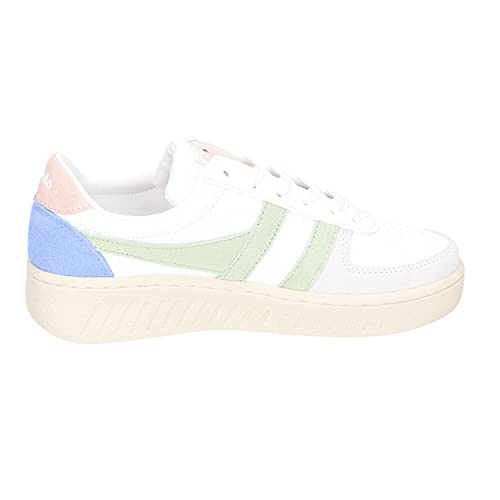 Image of Gola Women's Grandslam Trident White /Patina Green /Pearl Pink 5 Medium
