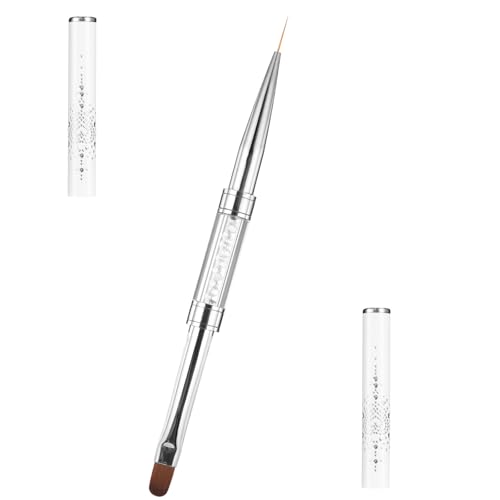 cobee 1 Pc Double Nail Brush Ended Nail Builder Gel Brushs Tip Brush Hard for Nails Liner Brushs for Design Nails Professional Details Long Lines