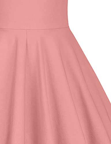 Image of GownTown Women's 1950s Vintage Dresses Short Sleeves Cocktail Stretchy Party Dresses with Pocket