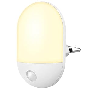 Luce Notturna Bambini, Luce Notturna LED Plug-and-Play Automatica Con Sensore Crepuscolare, Luce Notturna da Presa per bambini per Cameretta, Soggiorno, Garage, Bagno, Corridoio, Bianco Caldo