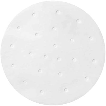 Selaurel 300pcs Air Fryer Liners 7.5 inch Round Bamboo Steamer Liners Premium Perforated Parchment Paper Sheets Non-stick Basket Mat for Air Fryers Steaming Baking Dumplings Cooking