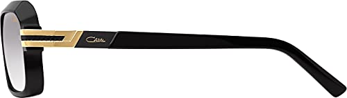 Cazal Men's 8039 Black and Gold Grey Lens Luxury Sunglasses3