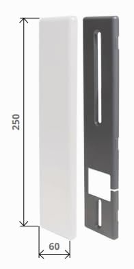 Placca universale cieca " NERO SATINATO"